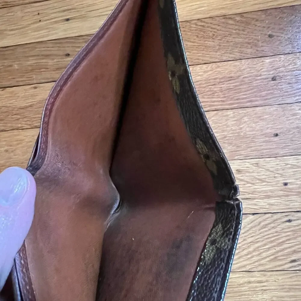 Louis Vuitton vintage canvas leather print unisex wallet brown house web - Picture 9 of 9